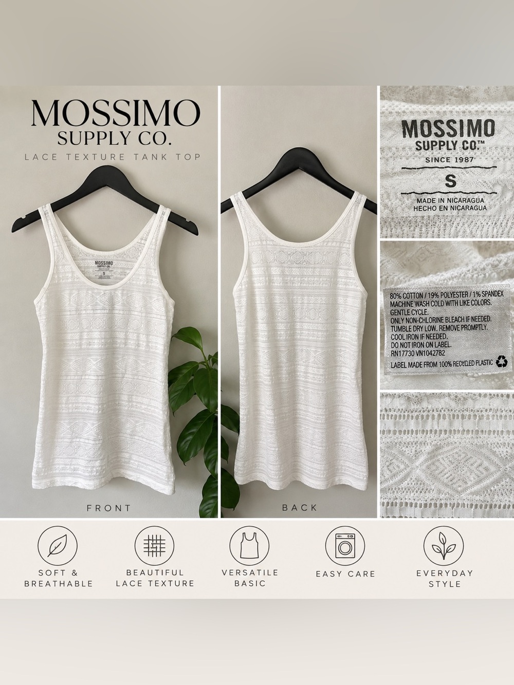 Mossimo Supply Co. White Knit Scoop Neck Tank